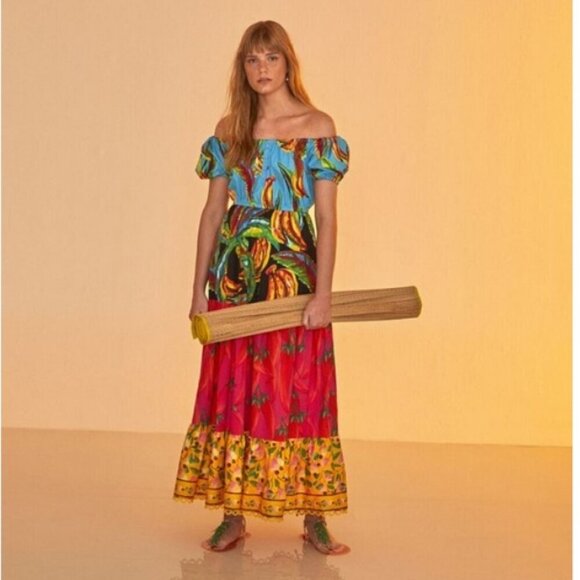 💕FARM RIO💕 Farm Mix Maxi Dress ~ Small S NWT - Picture 2 of 16